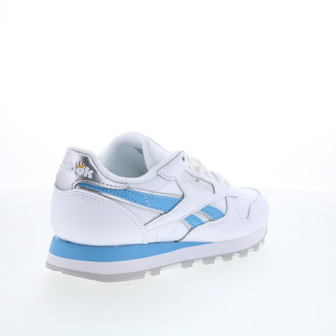 Reebok Classic Leather Womens White Leather Lifestyle Sneakers Shoes