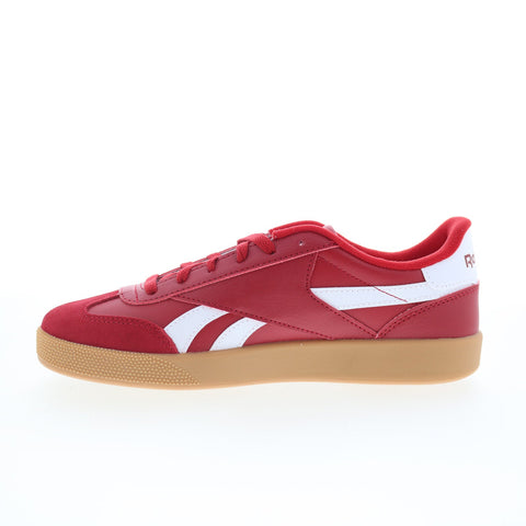 Reebok Smash Edge S Mens Red Leather Lace Up Lifestyle Sneakers Shoes