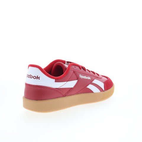 Reebok Smash Edge S Mens Red Leather Lace Up Lifestyle Sneakers Shoes