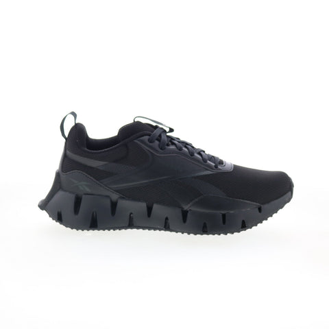 Reebok Zig Dynamica STR Mens Black Mesh Lace Up Lifestyle Sneakers Shoes