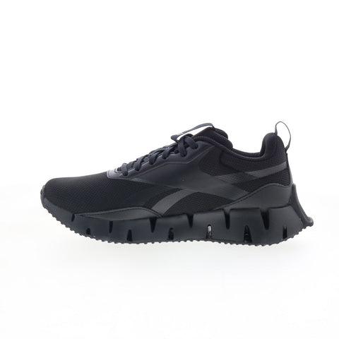 Reebok Zig Dynamica STR Mens Black Mesh Lace Up Lifestyle Sneakers Shoes