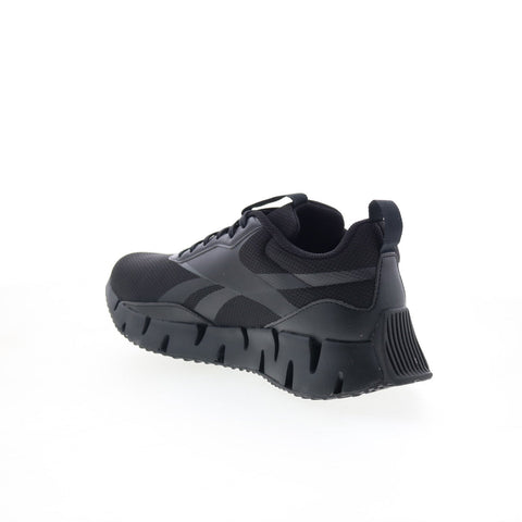 Reebok Zig Dynamica STR Mens Black Mesh Lace Up Lifestyle Sneakers Shoes