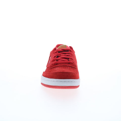 Reebok Club C Revenge Mens Red Suede Lace Up Lifestyle Sneakers Shoes