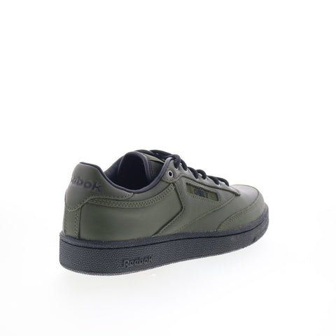 Reebok Club C 85 Obey Mens Green Leather Lace Up Lifestyle Sneakers Shoes
