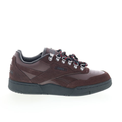 Reebok BB 4000 II Obey Mens Brown Suede Lace Up Lifestyle Sneakers Shoes