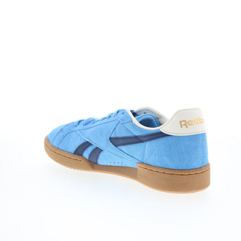 Reebok Club C Grounds UK Mens Blue Suede Lace Up Lifestyle Sneakers Shoes