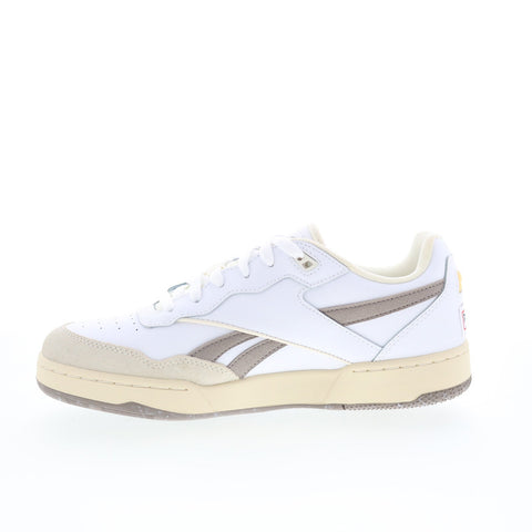 Reebok BB 4000 II Mens White Synthetic Lace Up Lifestyle Sneakers Shoes