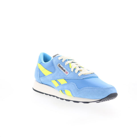 Reebok Classic Nylon 100221160 Mens Blue Suede Lifestyle Sneakers Shoes