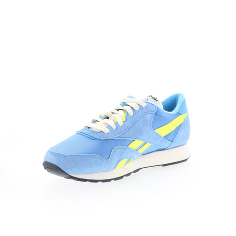 Reebok Classic Nylon 100221160 Mens Blue Suede Lifestyle Sneakers Shoes