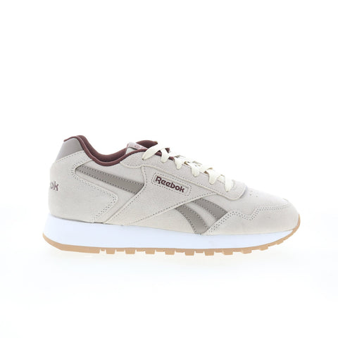 Reebok Glide Mens Gray Suede Lace Up Lifestyle Sneakers Shoes