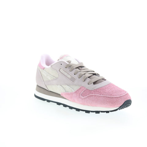 Reebok Classic Leather 100221745 Mens Pink Suede Lifestyle Sneakers Shoes