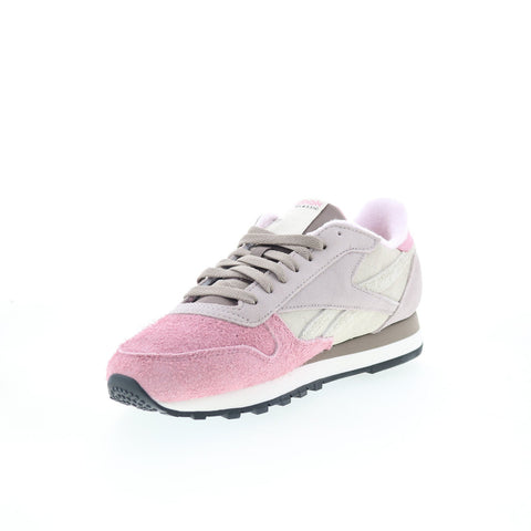 Reebok Classic Leather 100221745 Mens Pink Suede Lifestyle Sneakers Shoes