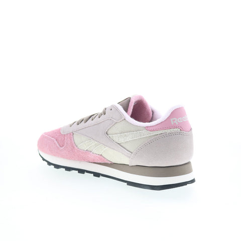 Reebok Classic Leather 100221745 Mens Pink Suede Lifestyle Sneakers Shoes