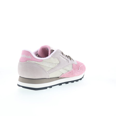 Reebok Classic Leather 100221745 Mens Pink Suede Lifestyle Sneakers Shoes