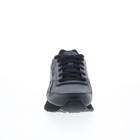 Reebok Glide Wide D Womens Black Wide Leather Lifestyle Sneakers Shoes