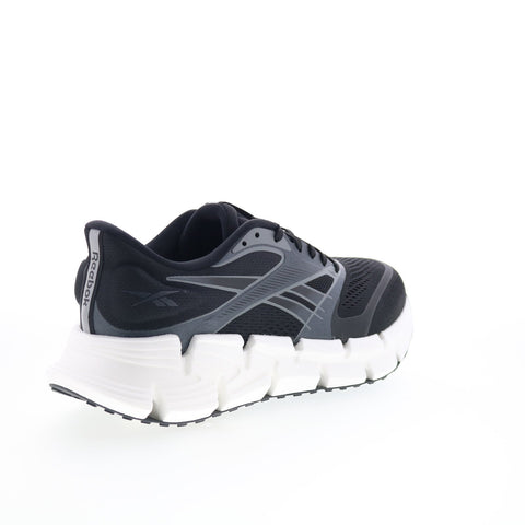 Reebok Floatzig 2 Mens Black Canvas Lace Up Athletic Running Shoes
