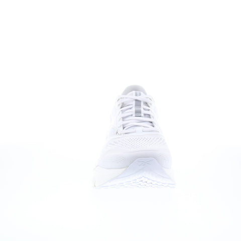 Reebok Floatzig 2 Mens White Canvas Lace Up Athletic Running Shoes