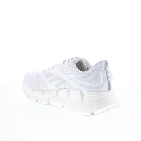 Reebok Floatzig 2 Mens White Canvas Lace Up Athletic Running Shoes