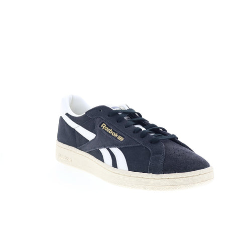 Reebok Club C Grounds UK Mens Black Suede Lace Up Lifestyle Sneakers Shoes