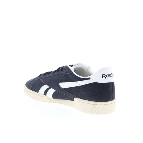 Reebok Club C Grounds UK Mens Black Suede Lace Up Lifestyle Sneakers Shoes