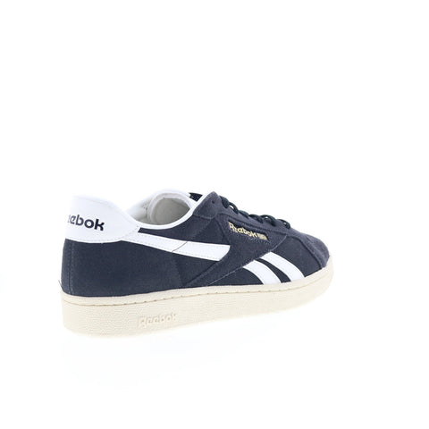 Reebok Club C Grounds UK Mens Black Suede Lace Up Lifestyle Sneakers Shoes