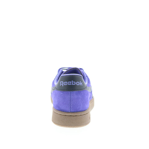 Reebok Club C Grounds UK Mens Purple Suede Lace Up Lifestyle Sneakers Shoes