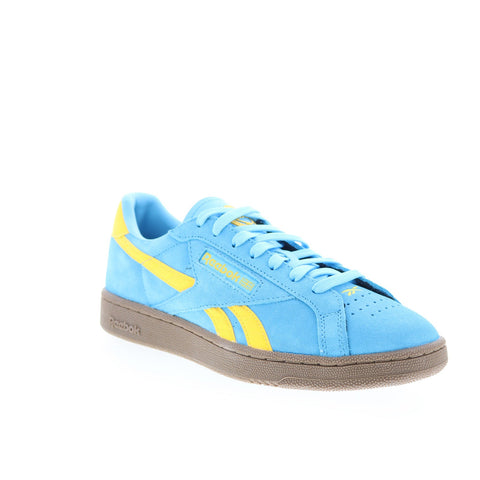 Reebok Club C Grounds UK Mens Blue Suede Lace Up Lifestyle Sneakers Shoes