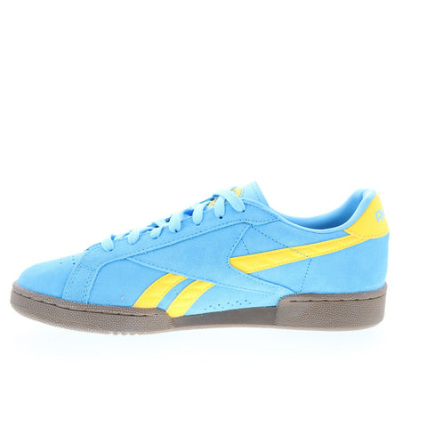 Reebok Club C Grounds UK Mens Blue Suede Lace Up Lifestyle Sneakers Shoes