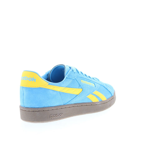 Reebok Club C Grounds UK Mens Blue Suede Lace Up Lifestyle Sneakers Shoes