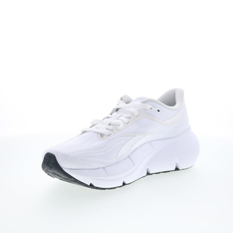 Reebok Zignition Womens White Canvas Lace Up Athletic Running Shoes