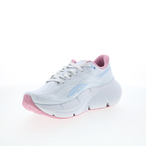 Reebok Zignition Womens White Canvas Lace Up Athletic Running Shoes