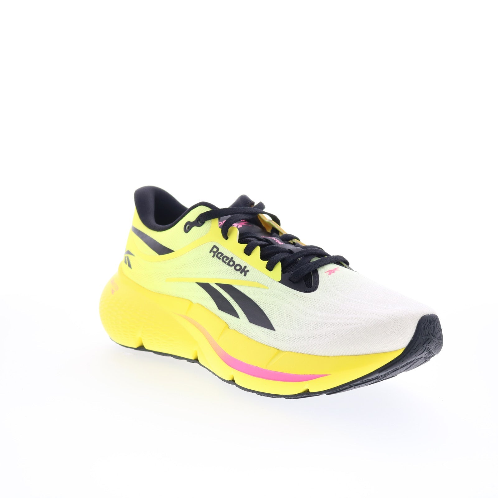 Reebok Zignition Mens Yellow Canvas Lace Up Athletic Running Shoes