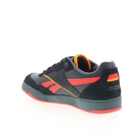 Reebok Bb 4000 II Mens Black Leather Lace Up Lifestyle Sneakers Shoes