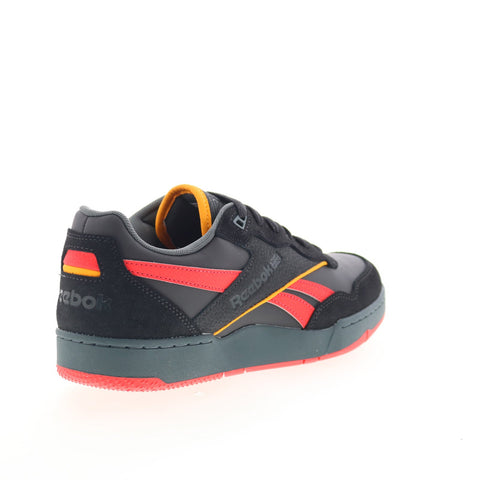 Reebok Bb 4000 II Mens Black Leather Lace Up Lifestyle Sneakers Shoes