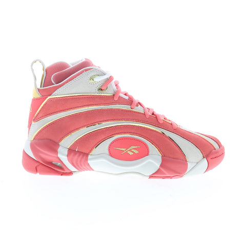 Reebok Shaqnosis Angel Reese Mens Red Suede Lace Up Lifestyle Sneakers Shoes