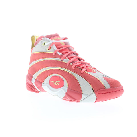 Reebok Shaqnosis Angel Reese Mens Red Suede Lace Up Lifestyle Sneakers Shoes