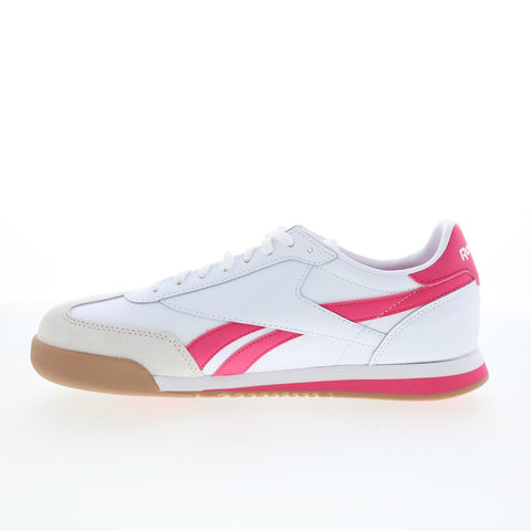 Reebok Campio XT Mens White Leather Lace Up Lifestyle Sneakers Shoes