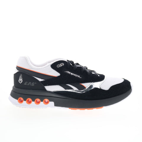 Reebok ERS World Anuel Mens Black Suede Lace Up Lifestyle Sneakers Shoes