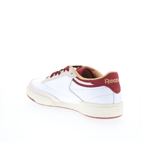 Reebok Club C 85 Mens White Leather Lace Up Lifestyle Sneakers Shoes