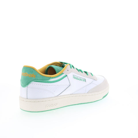 Reebok Club C 85 Mens White Leather Lace Up Lifestyle Sneakers Shoes