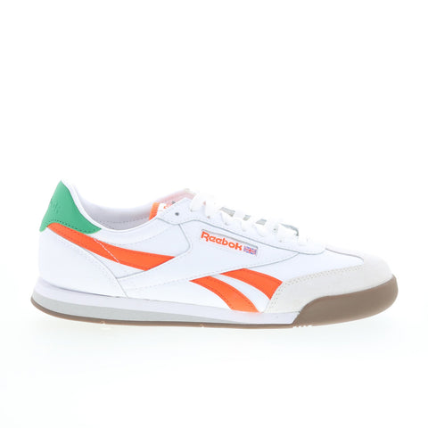 Reebok Campio XT Mens White Leather Lace Up Lifestyle Sneakers Shoes