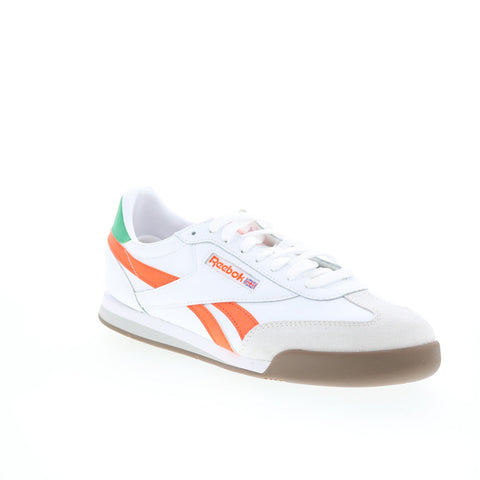 Reebok Campio XT Mens White Leather Lace Up Lifestyle Sneakers Shoes
