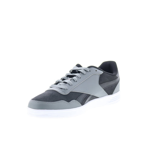 Reebok Court Advance Mens Black Leather Lace Up Lifestyle Sneakers Shoes