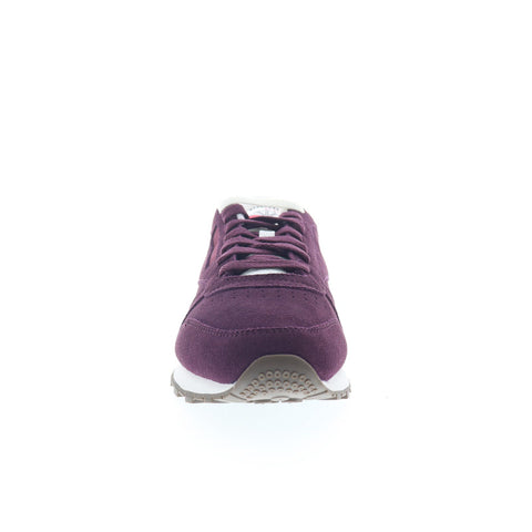 Reebok Classic Leather Mens Purple Suede Lace Up Lifestyle Sneakers Shoes