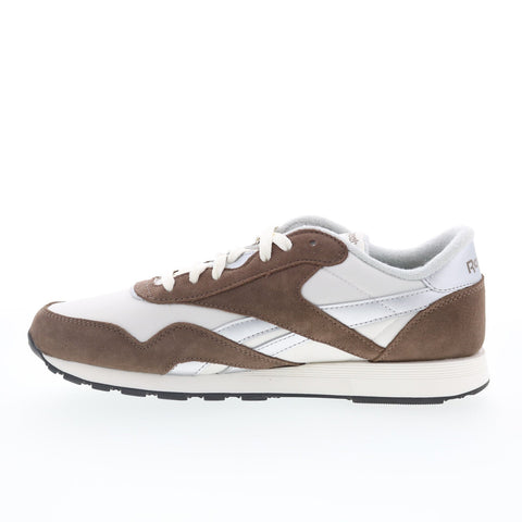 Reebok Classic Nylon Mens Gray Suede Lace Up Lifestyle Sneakers Shoes