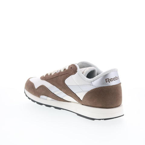 Reebok Classic Nylon Mens Gray Suede Lace Up Lifestyle Sneakers Shoes