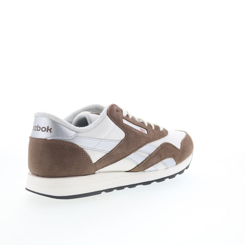 Reebok Classic Nylon Mens Gray Suede Lace Up Lifestyle Sneakers Shoes