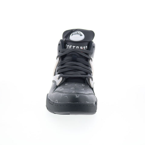 Reebok Pump Omni Zone II Mens Black Leather Lifestyle Sneakers Shoes