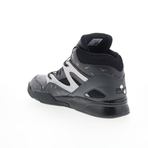 Reebok Pump Omni Zone II Mens Black Leather Lifestyle Sneakers Shoes