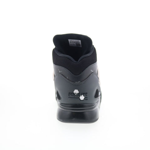 Reebok Pump Omni Zone II Mens Black Leather Lifestyle Sneakers Shoes